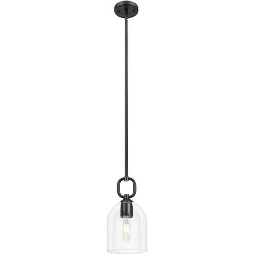 Downtown Urban Hudson 1 Light 6 inch Matte Black Mini Pendant Ceiling Light