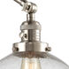 Extra Large Beacon 32 inch 60.00 watt Brushed Satin Nickel Swing Arm Wall Light