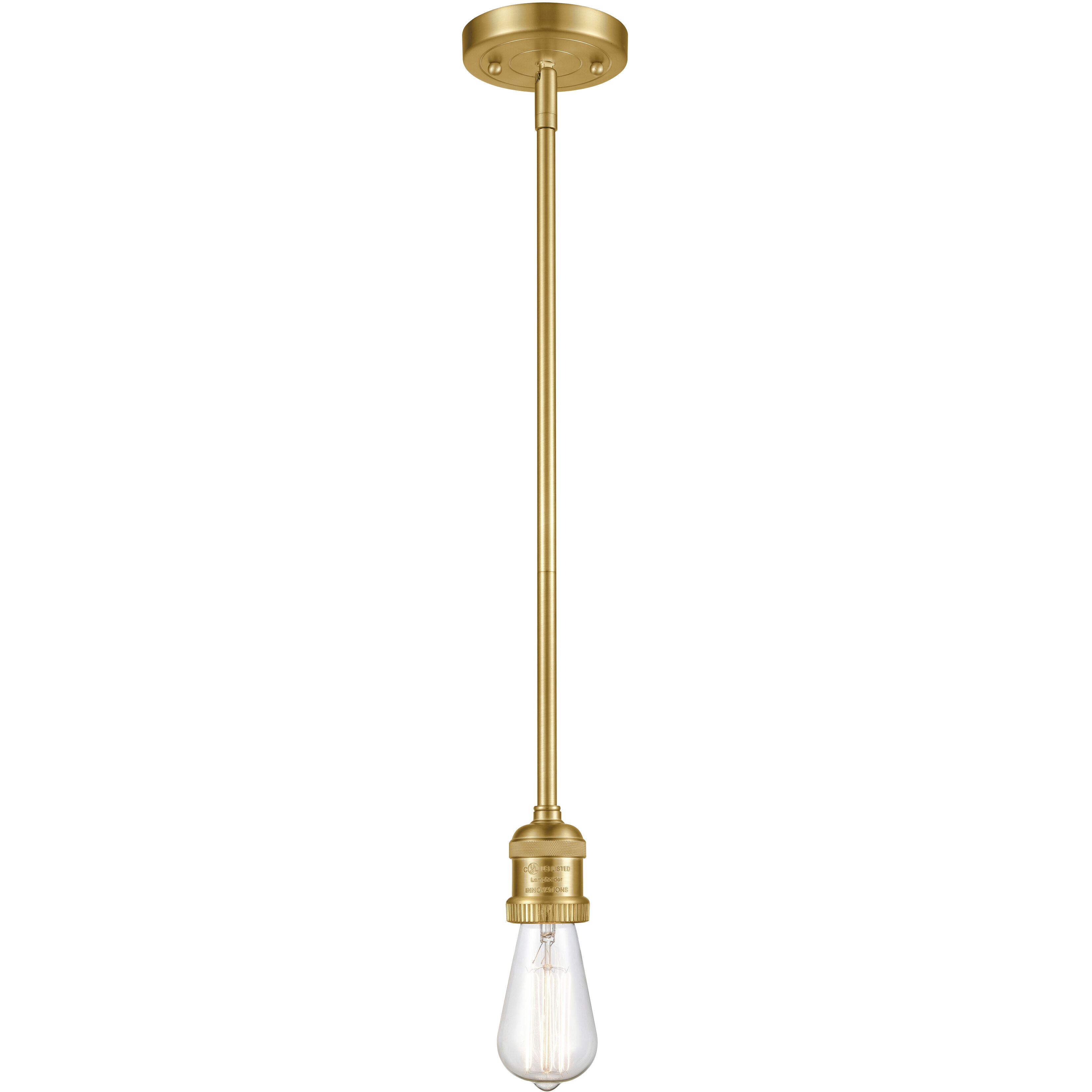 Franklin Restoration Seneca Falls 1 Light 9.5 inch Satin Gold Mini Pendant Ceiling Light in Incandescent, Franklin Restoration
