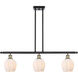 Ballston Norfolk Island Light Ceiling Light in Black Antique Brass, Matte White Glass