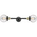 Franklin Restoration Beacon LED 17 inch Black Antique Brass Bath Vanity Light Wall Light in Seedy Glass, Franklin Restoration