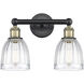 Brookfield 2 Light 14.75 inch Black Antique Brass and Clear Bath Vanity Light Wall Light