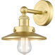 Railroad 1 Light 8 inch Satin Gold Sconce Wall Light