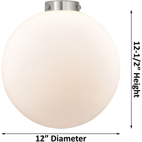 Franklin Restoration Beacon LED 12 inch Black Antique Brass Mini Pendant Ceiling Light in Matte White Glass