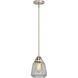 Nouveau 2 Chatham LED 6 inch Brushed Satin Nickel Mini Pendant Ceiling Light in Clear