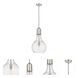 Amherst LED 11.75 inch Brushed Satin Nickel Mini Pendant Ceiling Light in Seedy Glass