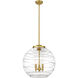 Ballston Athens Deco Swirl 3 Light 17.88 inch Pendant