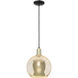 Arcadia Athens 1 Light 10 inch Black Antique Brass Mini Pendant Ceiling Light in Mercury