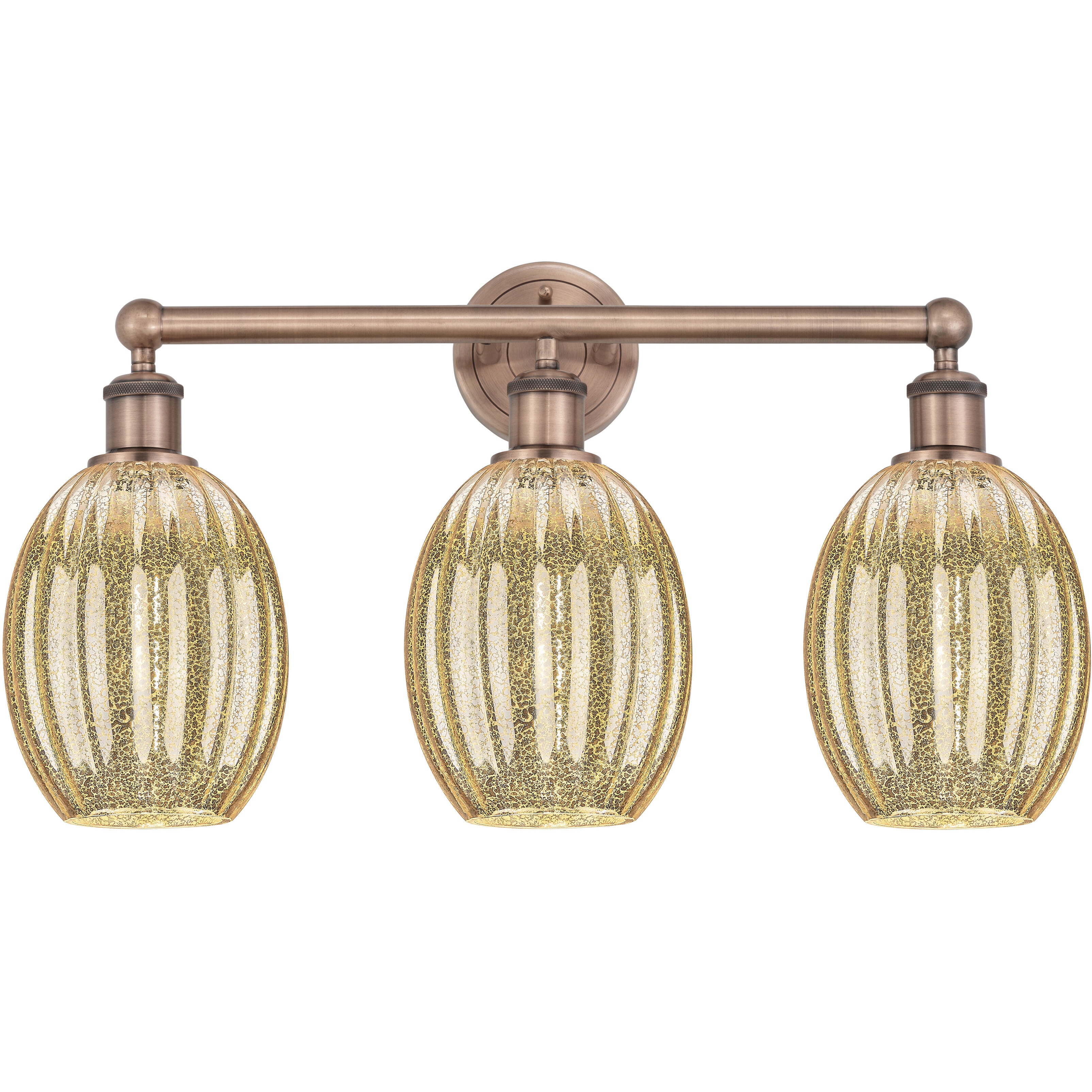 Edison Preston 3 Light 24.25 inch Antique Copper Bath Vanity Light Wall Light in Mercury