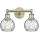 Athens Water Glass 2 Light 15 inch Antique Brass Bath Vanity Light Wall Light