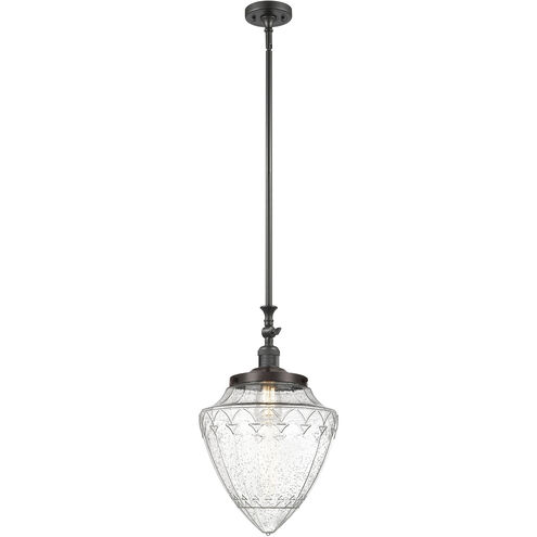 Franklin Restoration Bullet 1 Light 12 inch Oil Rubbed Bronze Mini Pendant Ceiling Light in Incandescent, Seedy