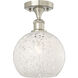 Ballston White Mouchette 1 Light 8.00 inch Semi-Flush Mount