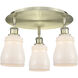 Ellery 3 Light 16.5 inch Antique Brass Flush Mount Ceiling Light in White