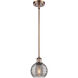 Ballston Athens Deco Swirl 1 Light 5.88 inch Antique Copper Stem Hung Mini Pendant Ceiling Light