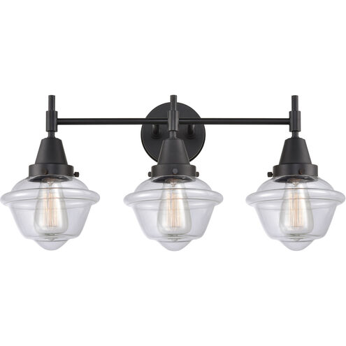 Caden LED 25.5 inch Matte Black Bath Vanity Light Wall Light in Clear Glass