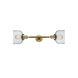 Franklin Restoration Large Bell LED 8 inch Brushed Brass Bath Vanity Light Wall Light in Seedy Glass, Franklin Restoration