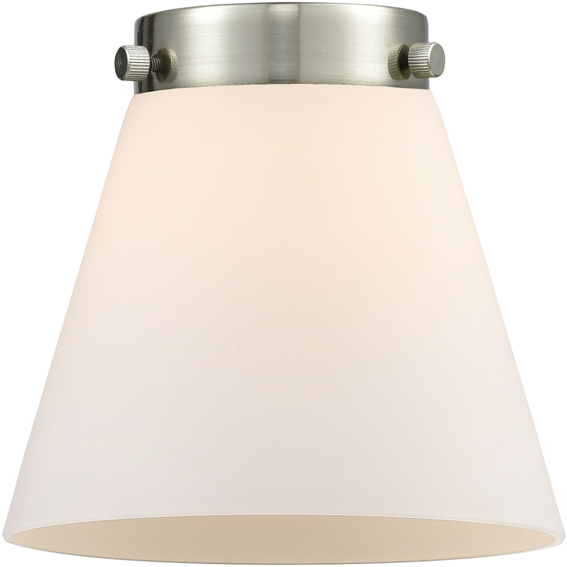 Franklin Restoration Cone LED 6 inch Black Antique Brass Mini Pendant Ceiling Light in Matte White, Franklin Restoration
