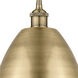 Edison Dome LED 9 inch Antique Brass Mini Pendant Ceiling Light