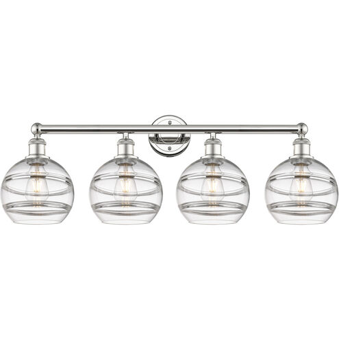 Edison Rochester 4 Light 35 inch Polished Nickel Bath Vanity Light Wall Light
