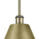 Ballston Cone LED 12 inch Antique Brass Pendant Ceiling Light