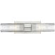 Ballston Urban 2 Light 18 inch Satin Nickel Bath Vanity Light Wall Light in Striped Clear Glass