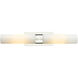 Ballston Urban 2 Light 24 inch Polished Nickel Bath Vanity Light Wall Light in Striped White Glass