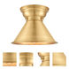 Aditi Briarcliff LED 10 inch Satin Gold Flush Mount Ceiling Light, Aditi