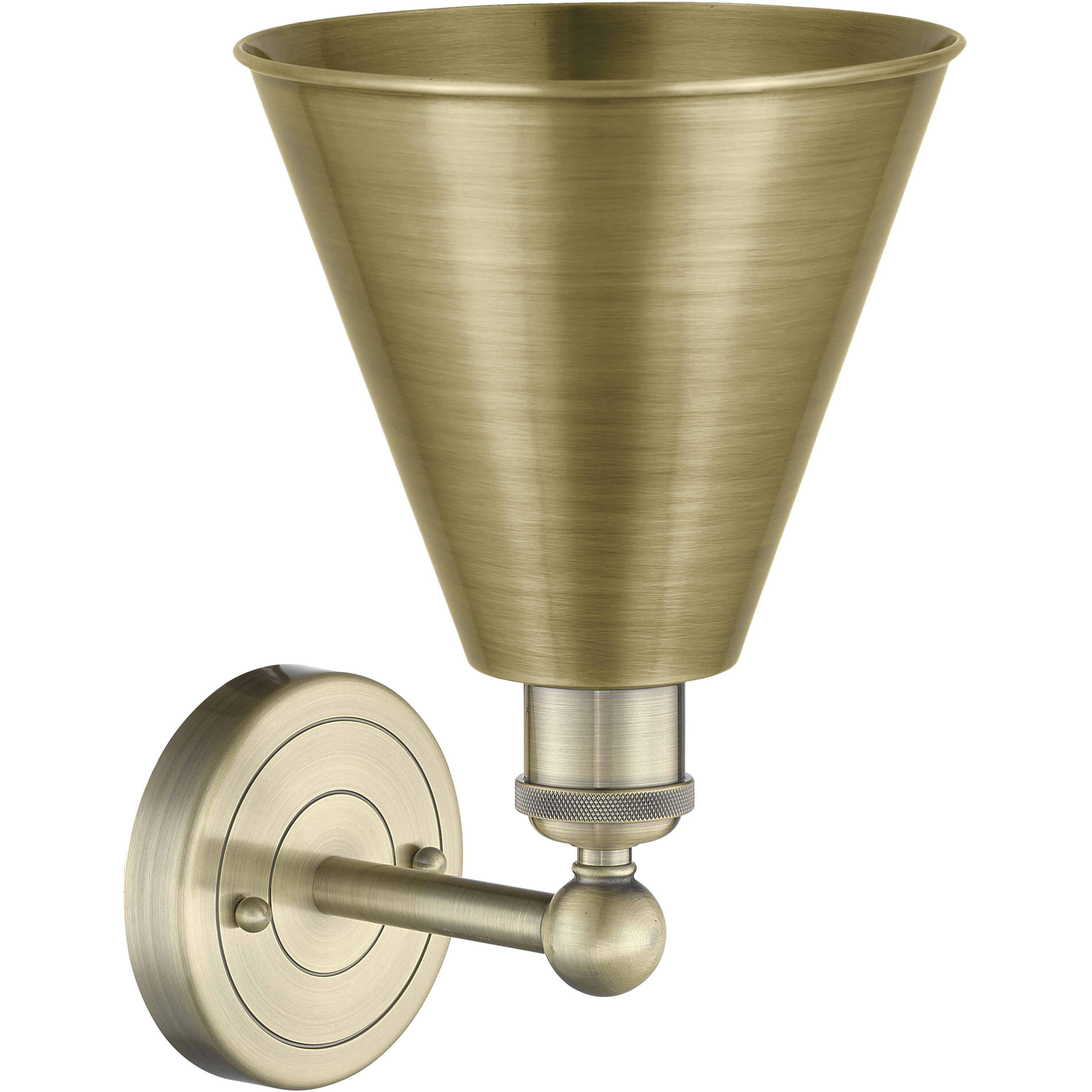 Ballston Cone 1 Light 8 inch Antique Brass Sconce Wall Light