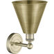 Ballston Cone 1 Light 8 inch Antique Brass Sconce Wall Light