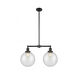 Franklin Restoration X-Large Beacon LED 25 inch Matte Black Chandelier Ceiling Light in Seedy Glass, Franklin Restoration