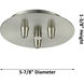 Custom Cord Satin Nickel Multi Port Canopy, Round