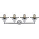 Railroad 4 Light 35 inch Polished Chrome Bath Vanity Light Wall Light
