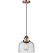 Franklin Restoration Bell LED 8 inch Antique Copper Mini Pendant Ceiling Light in Seedy