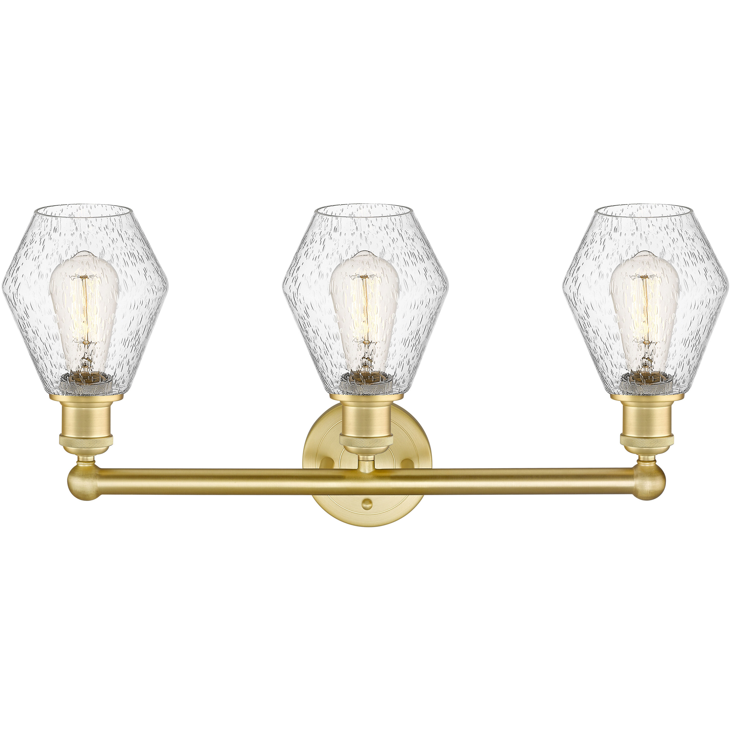 Cindyrella 3 Light 24 inch Satin Gold Bath Vanity Light Wall Light in Seedy