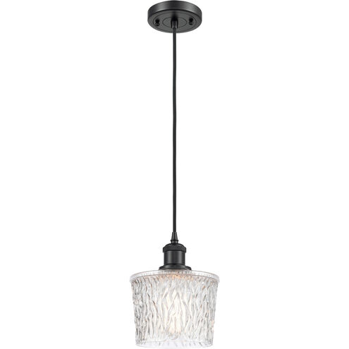 Ballston Niagra 1 Light 7 inch Matte Black Mini Pendant Ceiling Light, Ballston