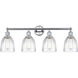 Edison Brookfield 4 Light 33 inch Polished Chrome Bath Vanity Light Wall Light in Clear Glass