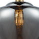 Ballston Large Fenton LED 11 inch Satin Gold Pendant Ceiling Light in Plated Smoke Glass, Ballston