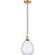 Ballston Large Waverly LED 8 inch Satin Gold Mini Pendant Ceiling Light, Ballston