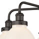Olean 5 Light 24.5 inch Oil Rubbed Bronze Chandelier Ceiling Light in Matte White Glass