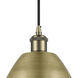 Ballston Dome 1 Light 9 inch Antique Brass Mini Pendant Ceiling Light