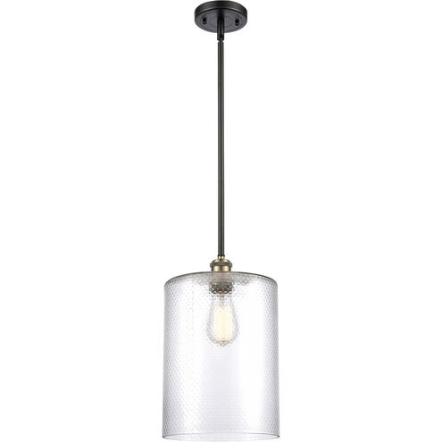 Ballston Large Cobbleskill 1 Light 9 inch Black Antique Brass Pendant Ceiling Light in Clear Glass, Ballston