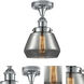Fulton 1 Light 6.5 inch Polished Chrome Semi-Flush Mount Ceiling Light