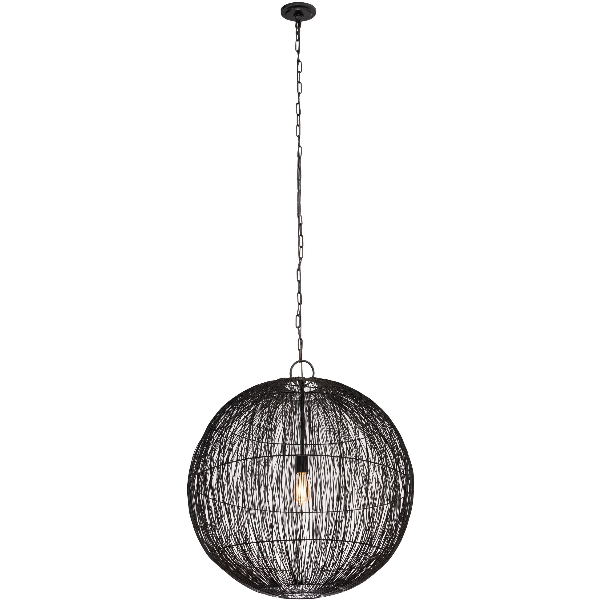Oak Hill 1 Light 30 inch Matte Black Pendant Ceiling Light