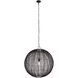Oak Hill 1 Light 30 inch Matte Black Pendant Ceiling Light