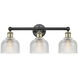 Dayton 3 Light 23.5 inch Black Antique Brass Bath Vanity Light Wall Light in Clear