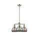 Franklin Restoration Fulton 3 Light 22 inch Polished Nickel Chandelier Ceiling Light in Plated Smoke Glass, Franklin Restoration