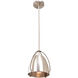 Rani LED 9 inch Black/Satin Nickel Mini Pendant Ceiling Light