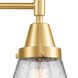 Caden LED 24.25 inch Satin Gold Bath Vanity Light Wall Light in Seedy Glass