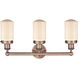 Dover 3 Light 24.5 inch Antique Copper Bath Vanity Light Wall Light in Matte White
