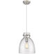 Downtown Urban Newton Bell 1 Light 10 inch Satin Nickel Pendant Ceiling Light in Seedy